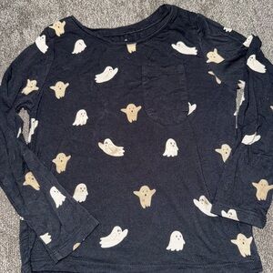 Kyte BABY Black Ghost Print Long Sleeve Tee
